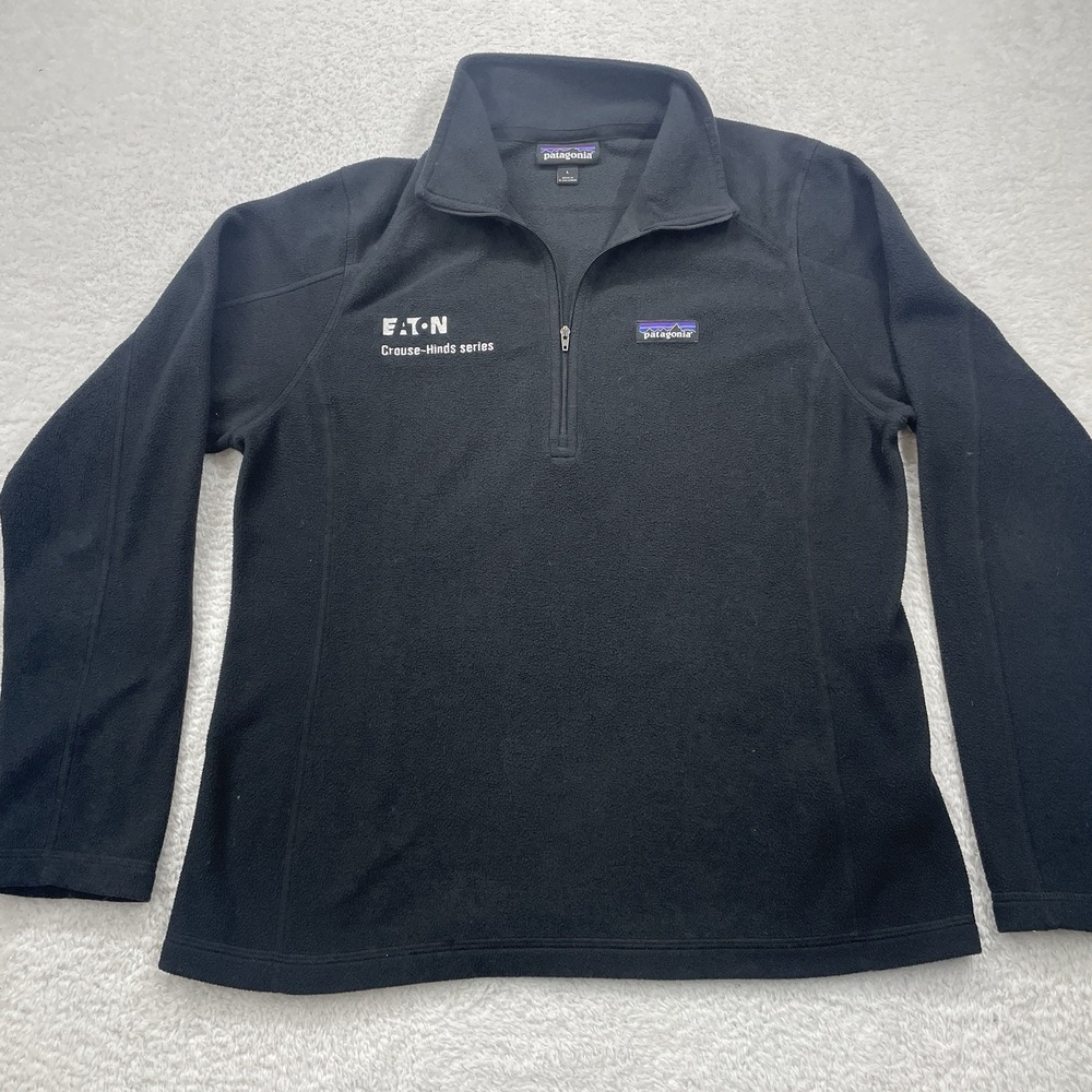 Patagonia Better Sweater Quarter Zip Fleece Pullover Women's Large‎ Black